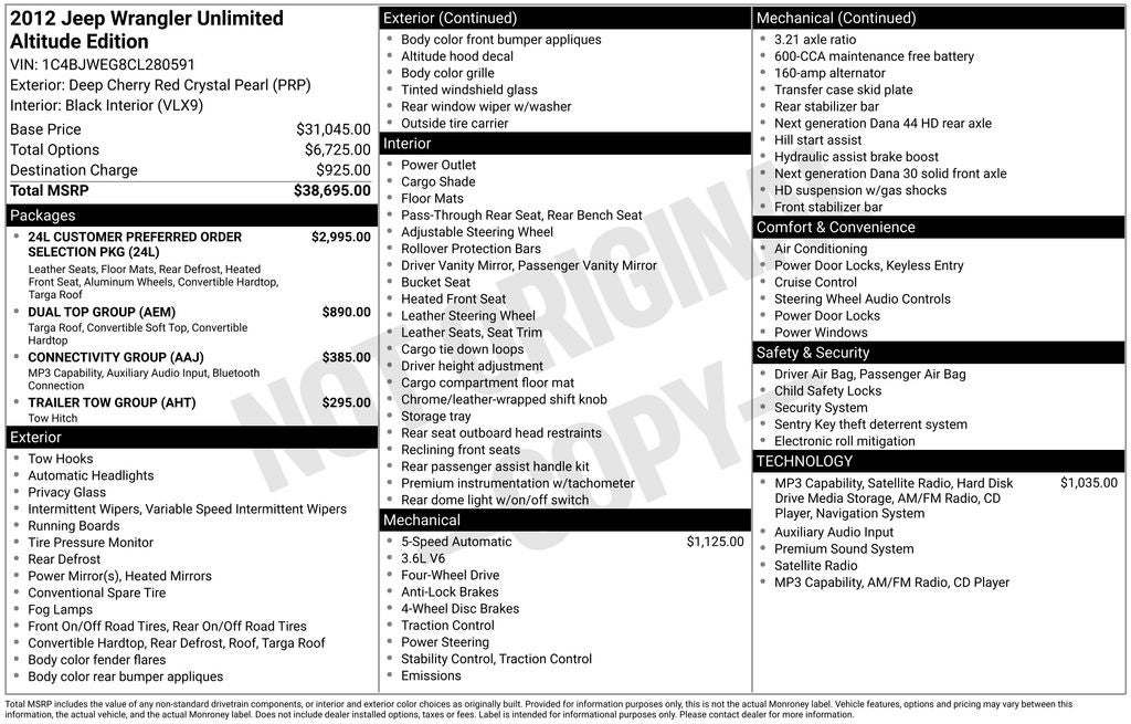 2012 Jeep Wrangler Altitude