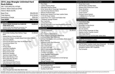 2016 Jeep Wrangler Unlimited Rubicon Hard Rock