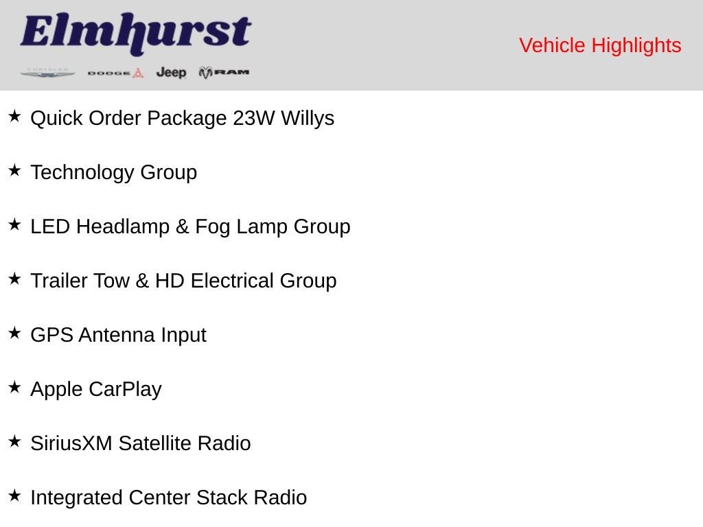 2021 Jeep Wrangler Unlimited Willys