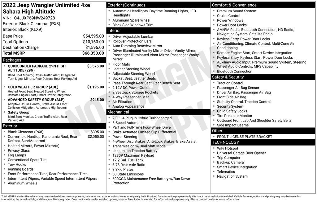 2022 Jeep Wrangler Unlimited Sahara High Altitude 4xe