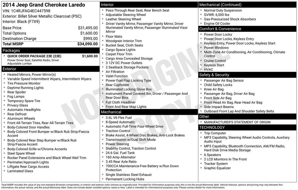 2014 Jeep Grand Cherokee Laredo