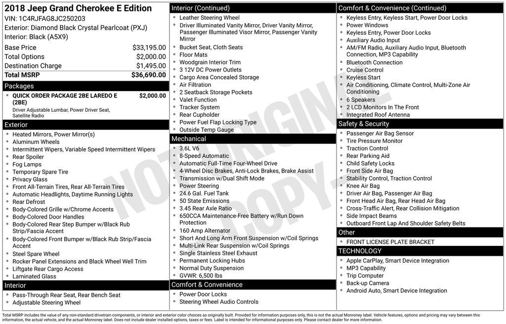 2018 Jeep Grand Cherokee Laredo