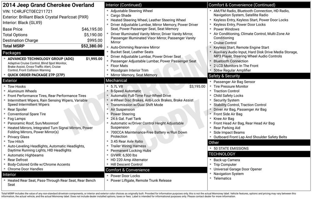 2014 Jeep Grand Cherokee Overland
