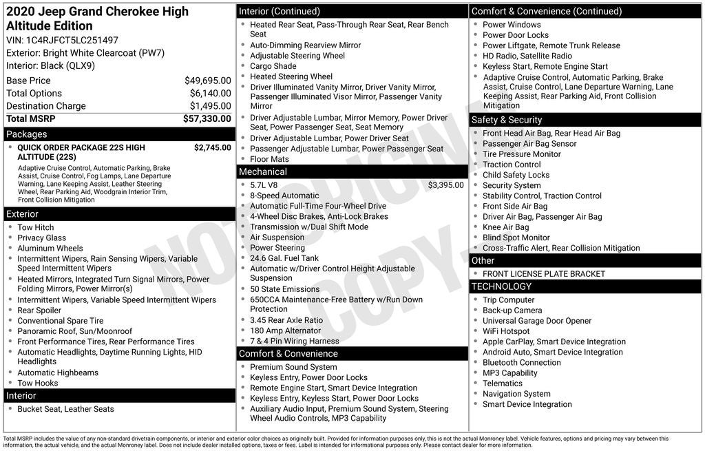2020 Jeep Grand Cherokee High Altitude