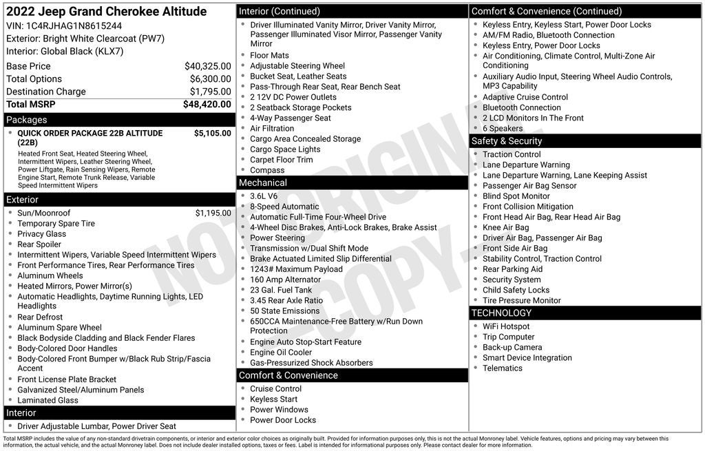 2022 Jeep Grand Cherokee Altitude