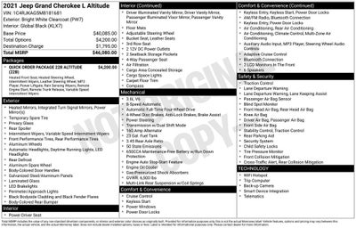 2021 Jeep Grand Cherokee L Altitude