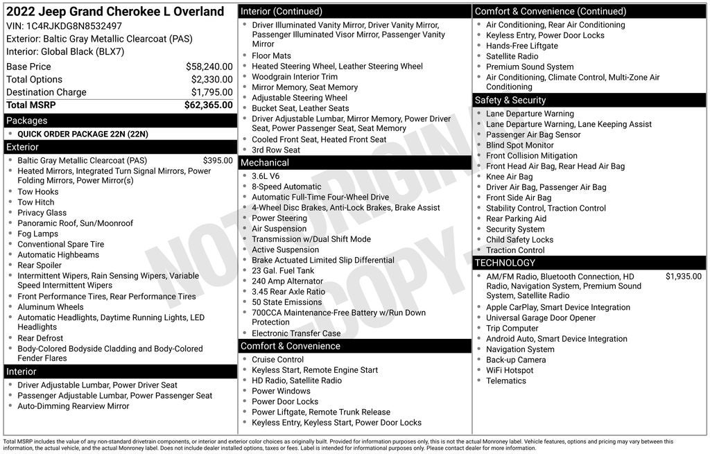 2022 Jeep Grand Cherokee L Overland