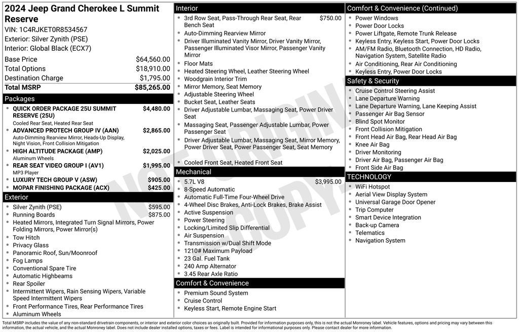 2024 Jeep Grand Cherokee L Summit