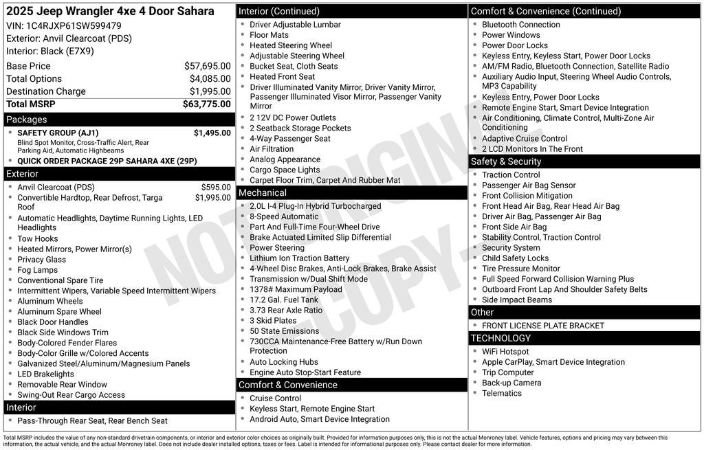 2025 Jeep Wrangler 4xe Sahara 4xe