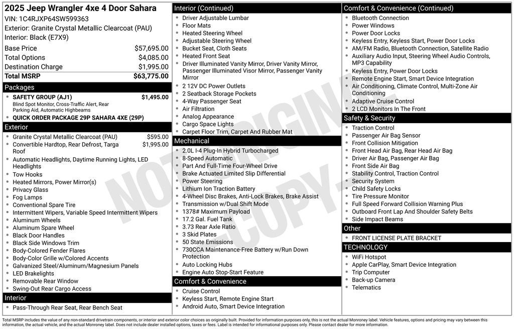 2025 Jeep Wrangler 4xe Sahara 4xe