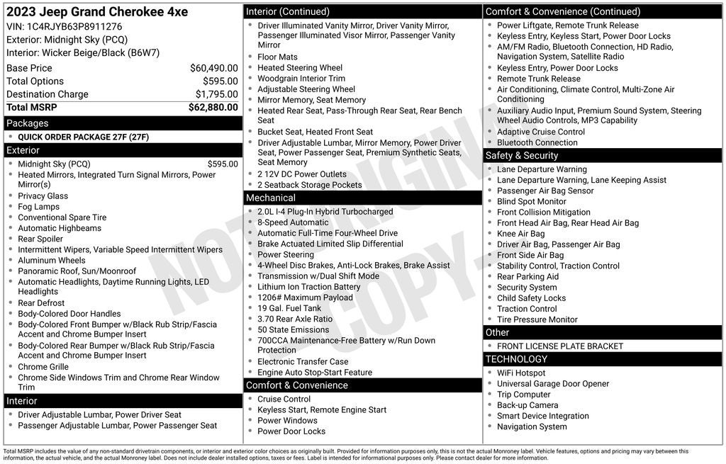 2023 Jeep Grand Cherokee 4xe 4xe