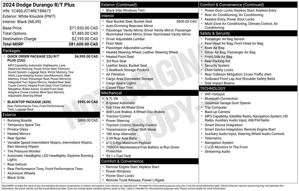 2024 Dodge Durango Base