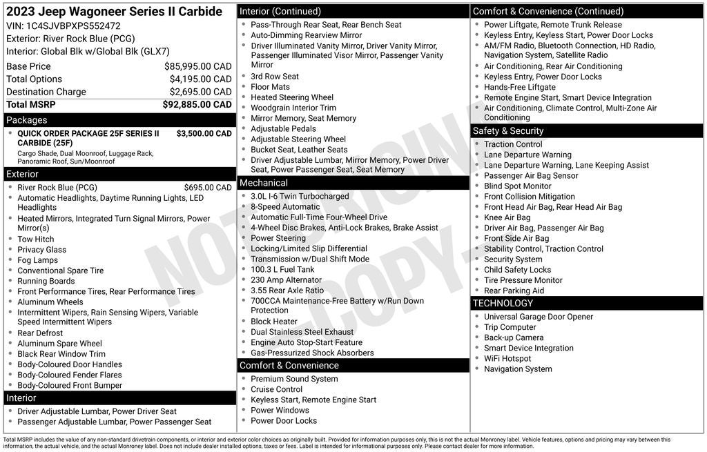 2023 Jeep Wagoneer Series II Carbide