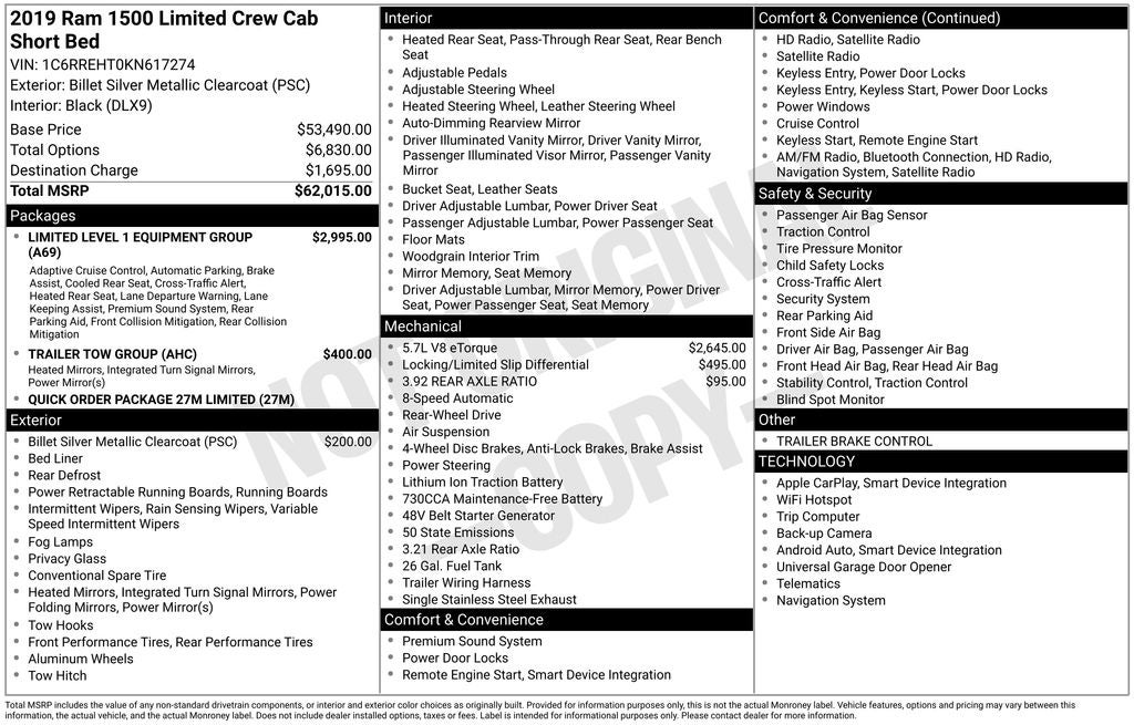 2019 RAM All-New 1500 Limited