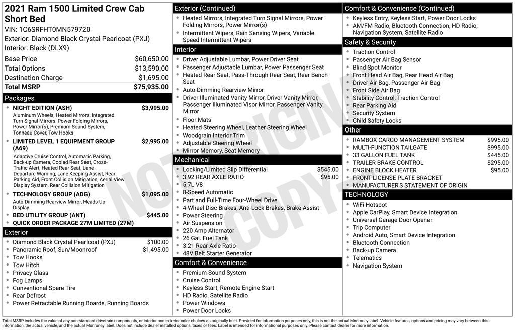 2021 RAM 1500 Limited