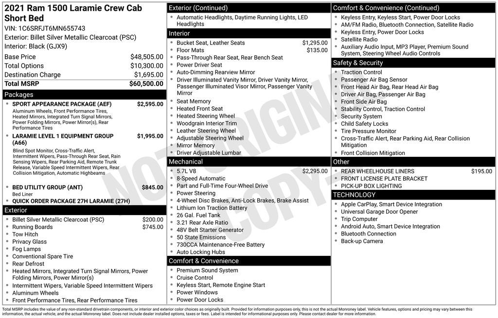 2021 RAM 1500 Laramie