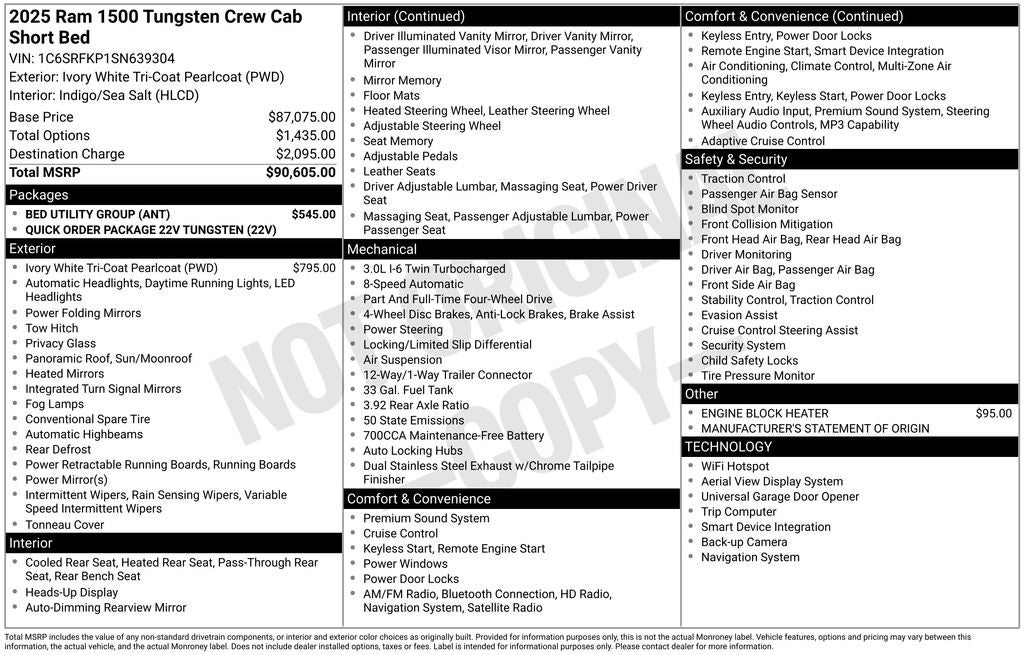 2025 RAM 1500 Tungsten