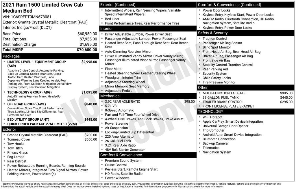 2021 RAM 1500 Limited