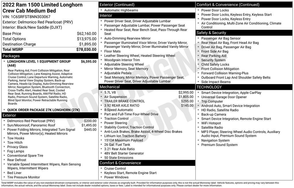 2022 RAM 1500 Longhorn