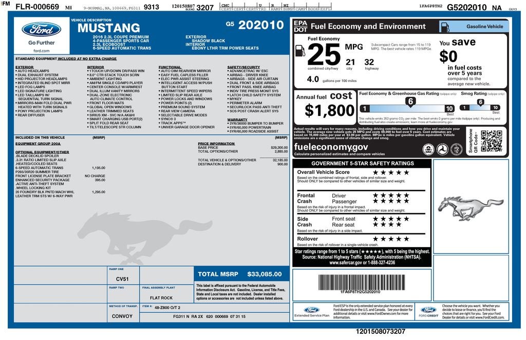 2016 Ford Mustang Base