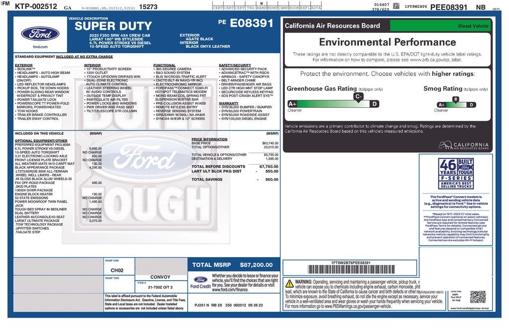 2023 Ford Super Duty F-250 Pickup Lariat