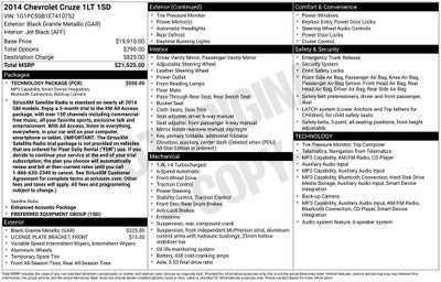 2014 Chevrolet Cruze 1LT