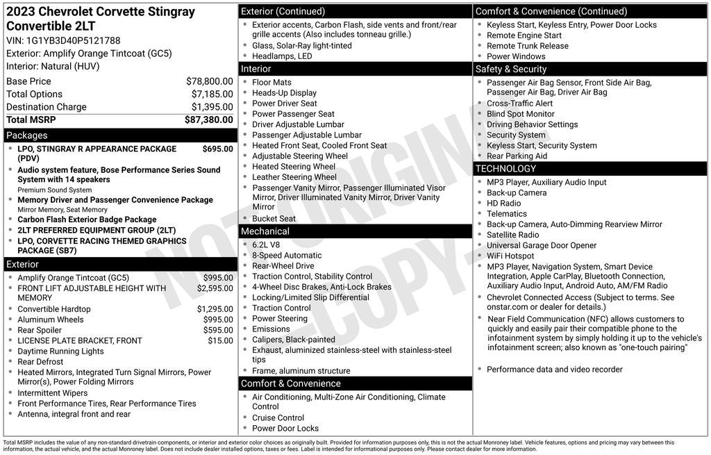 2023 Chevrolet Corvette 2LT