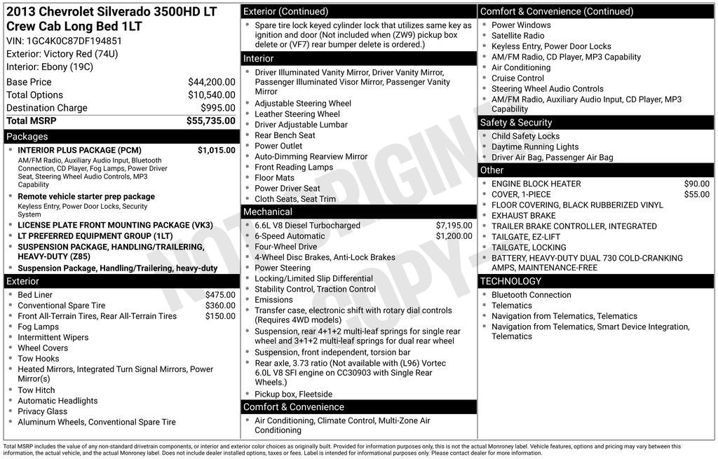 2013 Chevrolet Silverado 3500HD LT
