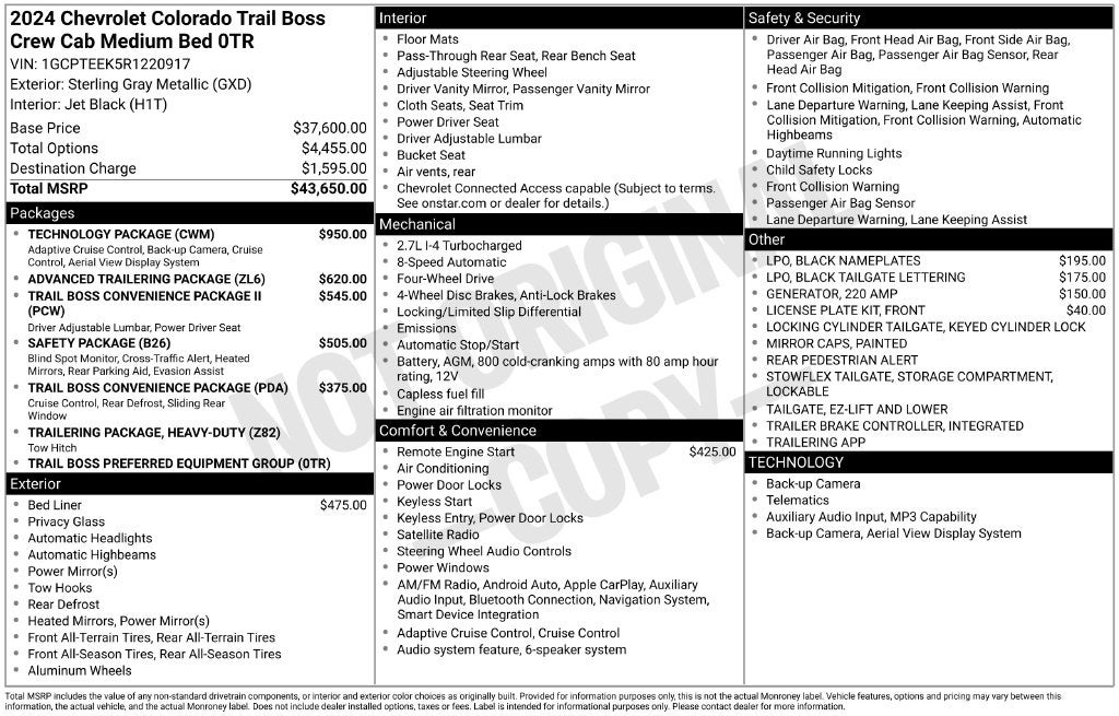 2024 Chevrolet Colorado 4WD Trail Boss