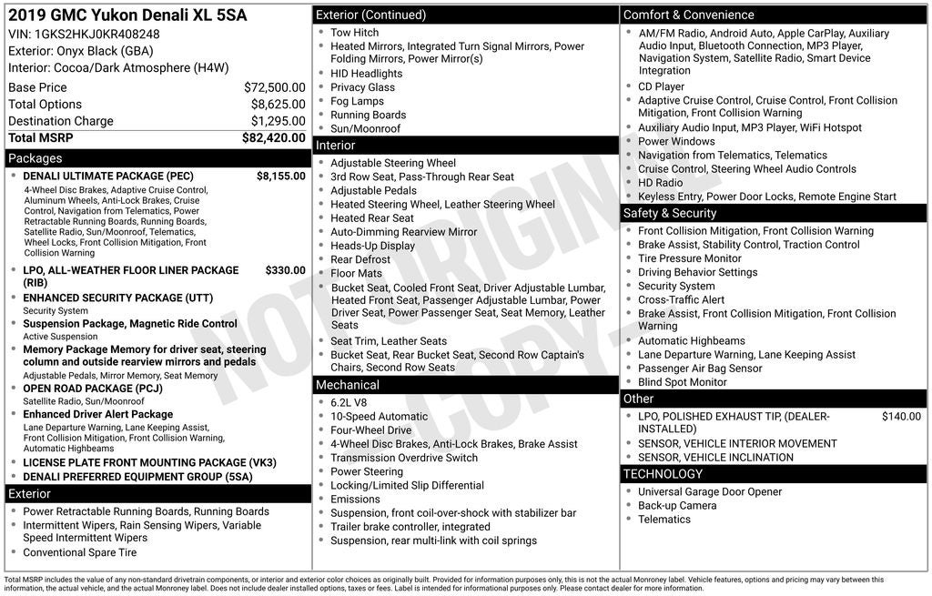 2019 GMC Yukon XL Denali