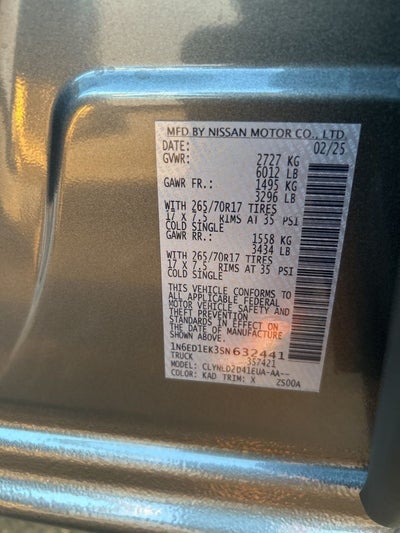 2025 Nissan Frontier PRO-4X