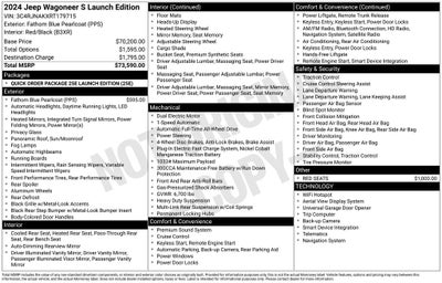 2024 Jeep Wagoneer S Launch Edition