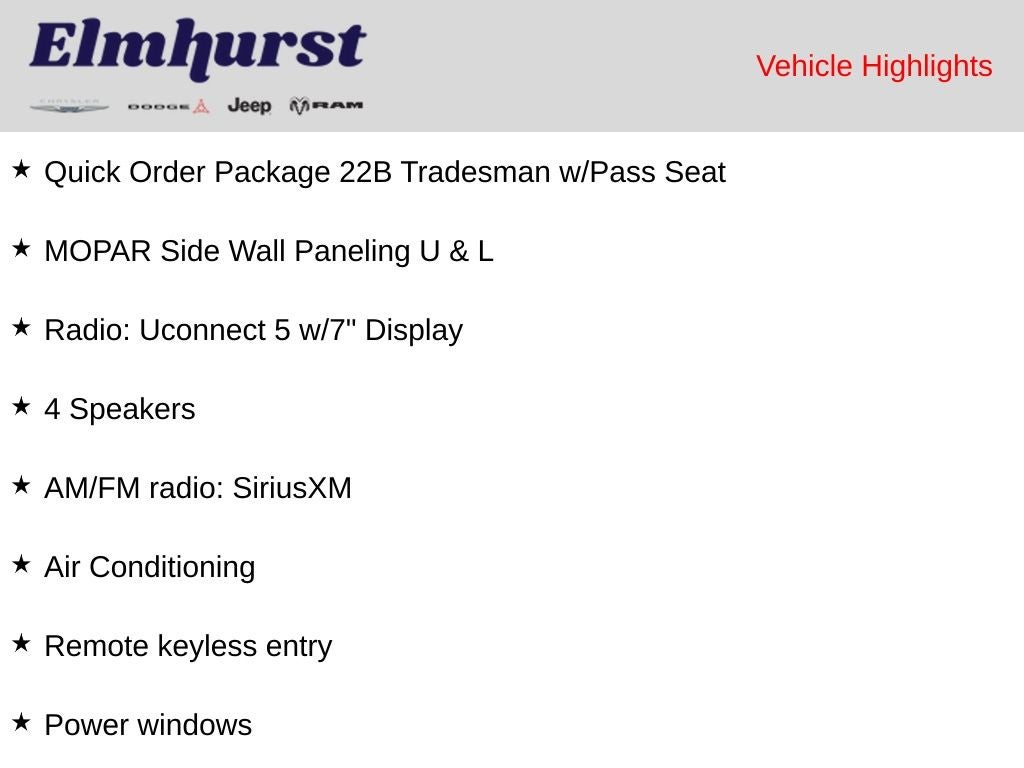 2024 RAM ProMaster 2500 High Roof 159 WB