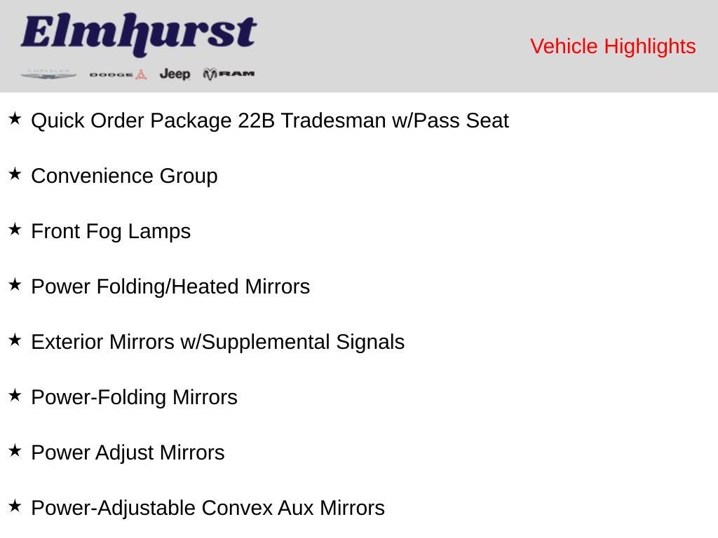 2025 RAM ProMaster Cargo Van High Roof 159 WB