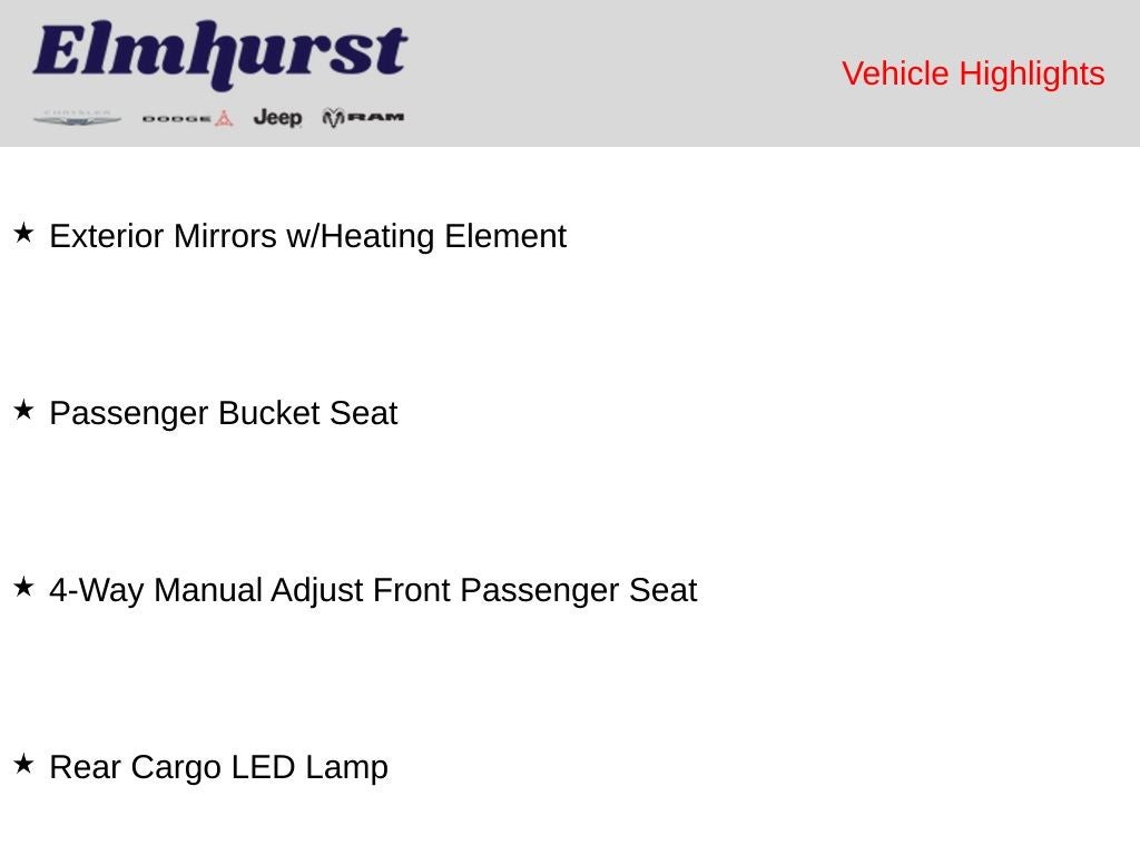 2025 RAM ProMaster Cargo Van High Roof 159 WB