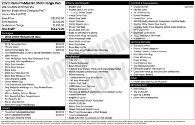 2023 RAM ProMaster Cargo Van High Roof