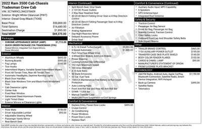 2022 RAM 3500 Chassis Cab Tradesman