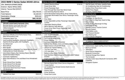 2022 BMW 3 Series M340i xDrive