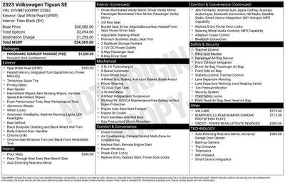 2023 Volkswagen Tiguan 2.0T SE