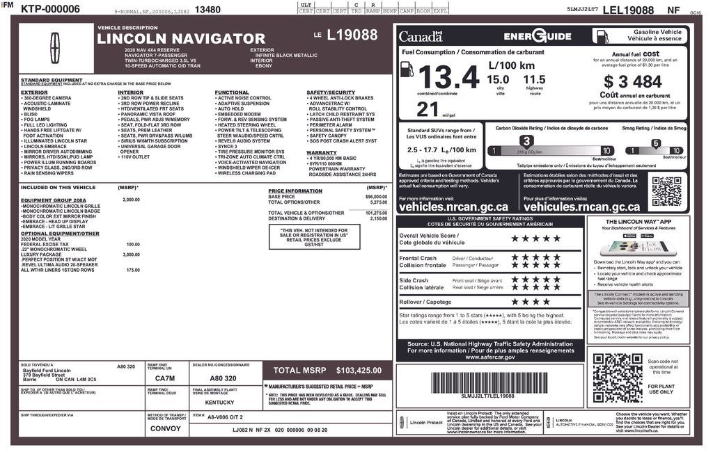 2020 Lincoln Navigator Reserve