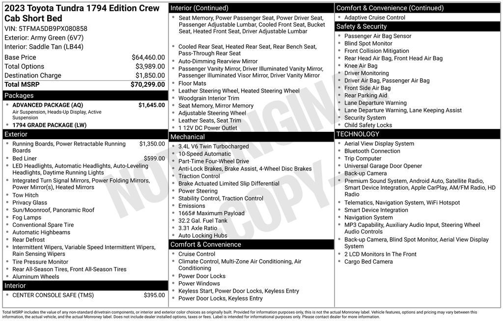 2023 Toyota Tundra 1794 Edition