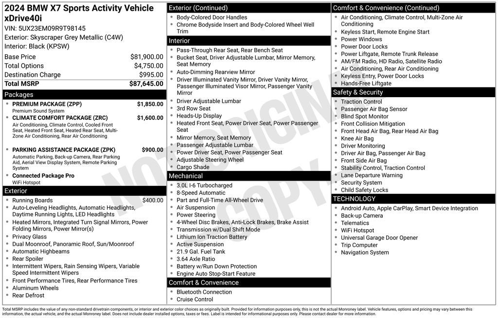 2024 BMW X7 xDrive40i