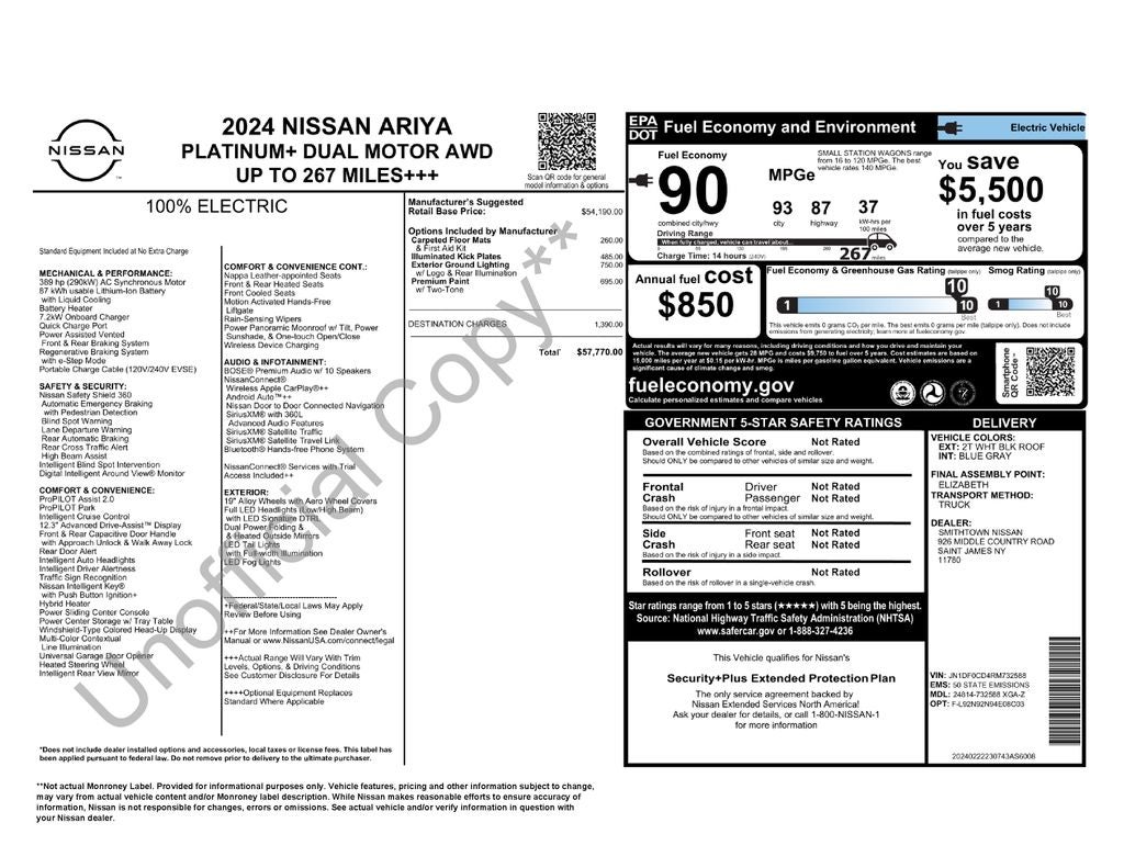 2024 Nissan Ariya PLATINUM+ e-4ORCE