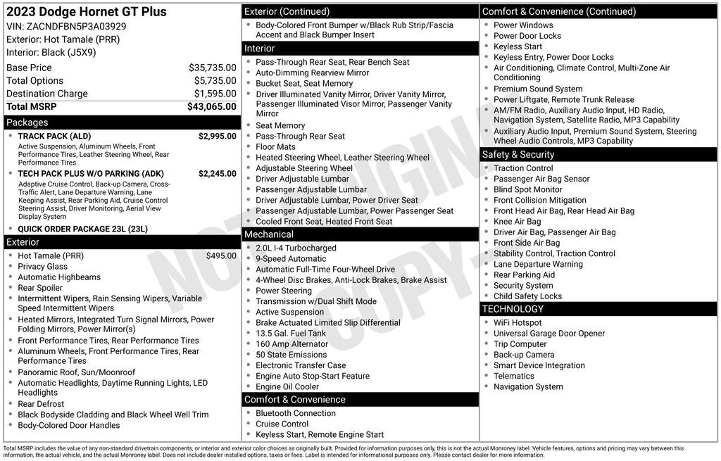 2023 Dodge Hornet GT Plus