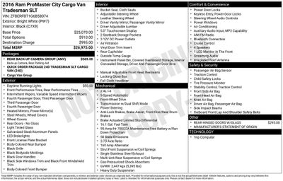 2016 RAM ProMaster City SLT 122 WB