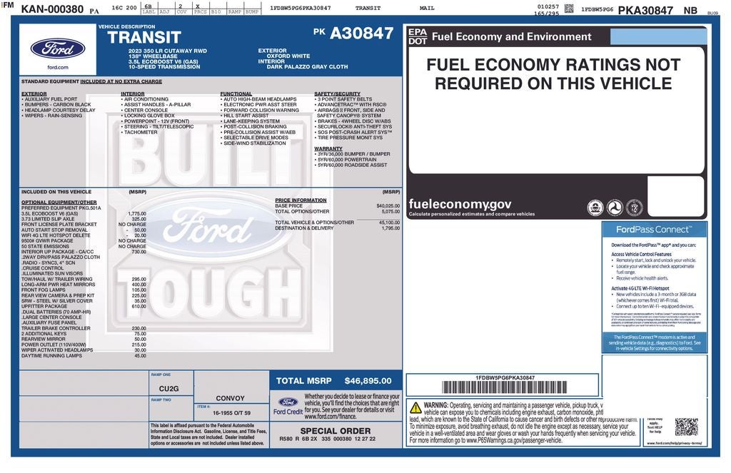 2023 Ford Transit-350 Base 138 WB