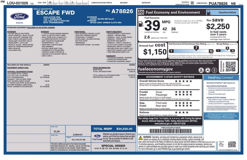 2023 Ford Escape Hybrid Active