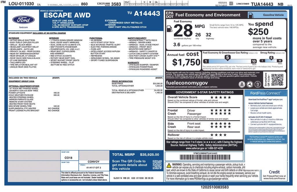 2026 Ford Escape ST-Line