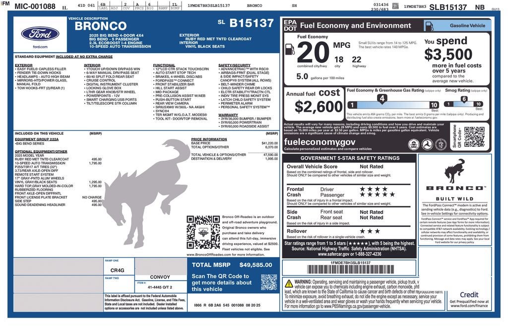 2025 Ford Bronco Big Bend