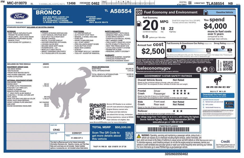 2026 Ford Bronco Big Bend